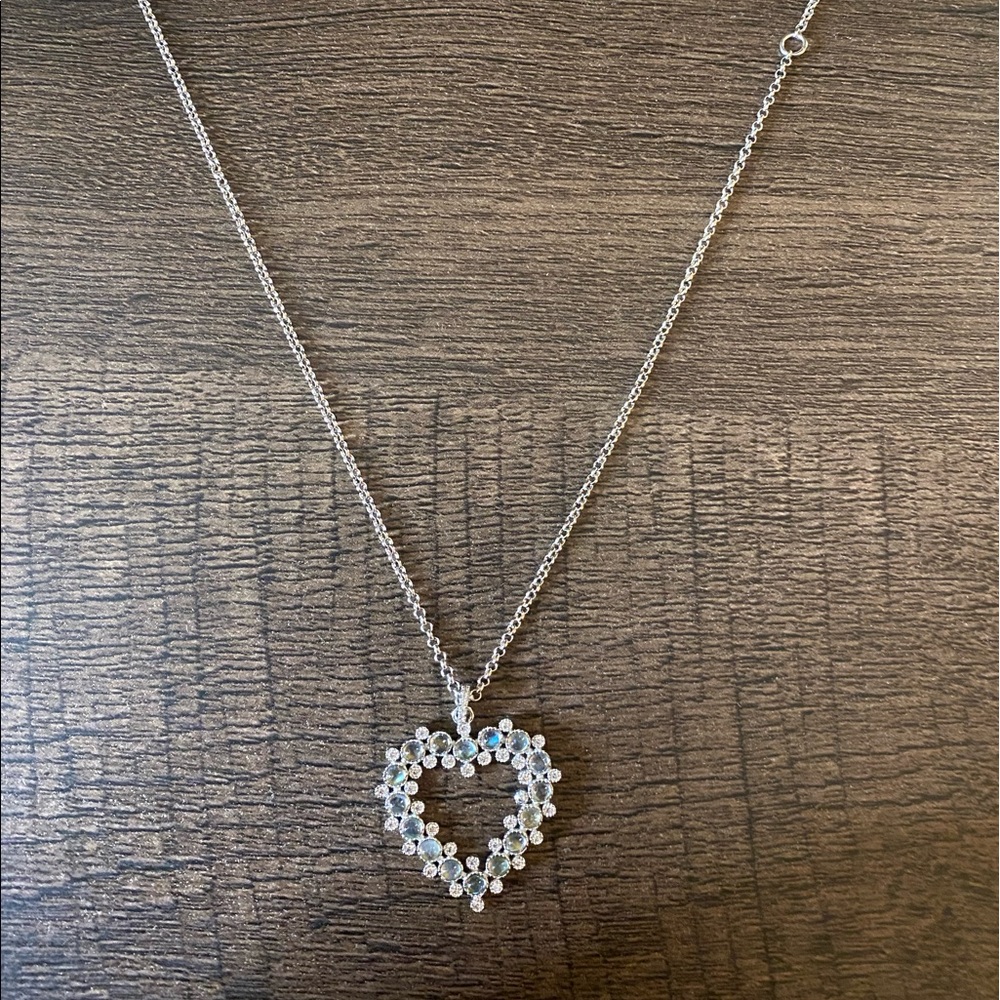 Silver plated Heart Necklace-Hespera